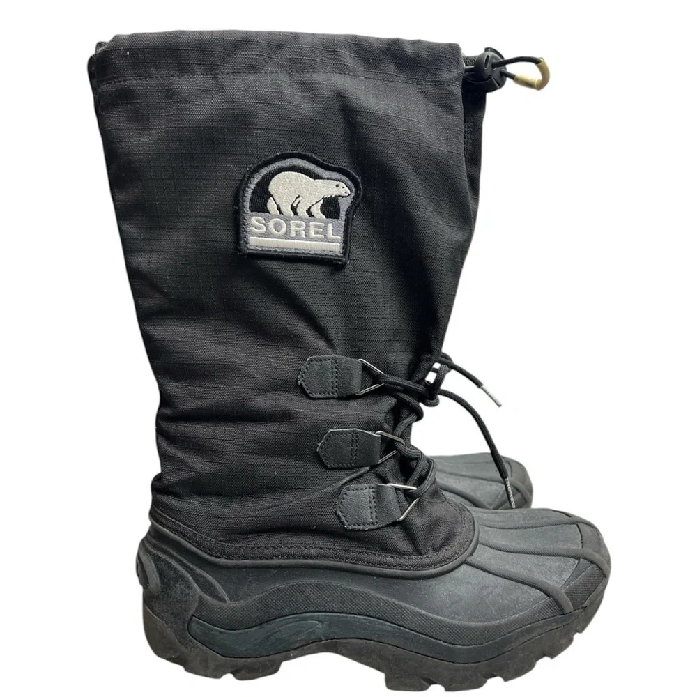Sorel Glacier black insulated tall winter snow boots 7 250cm